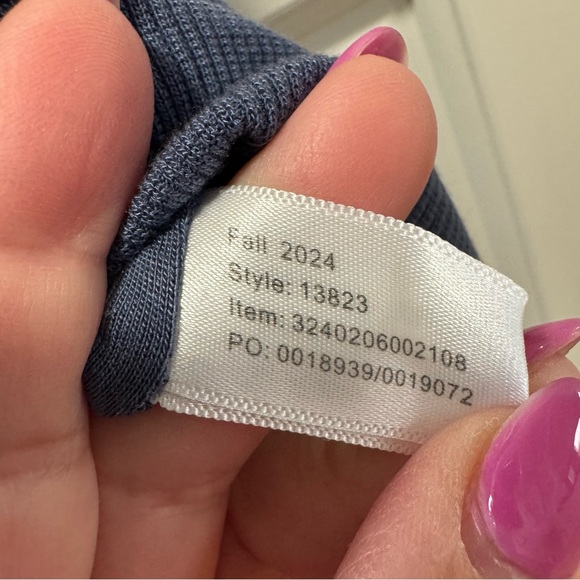 Marine Layer Lexi Mock Neck Rib Midi‎ Dress NWT size Large Vintage Indigo Blue - Picture 12 of 16